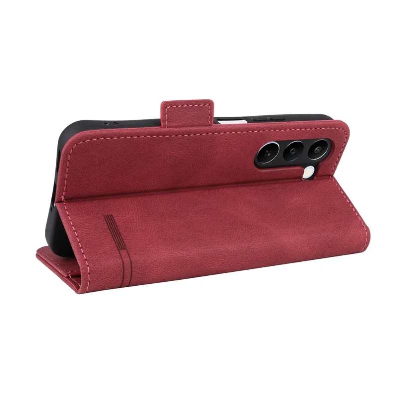 Etui na Realme P4 Power 5G / C83 5G, skórzane etui portfelowe z dekoracją metalową - Różowe