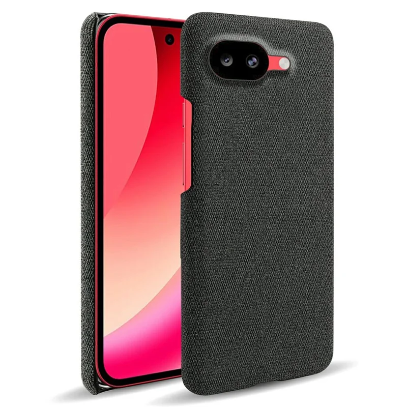 For Google Pixel 10a Phone Case Cloth Texture Anti-Scratch Protective PC Back Cover - Black