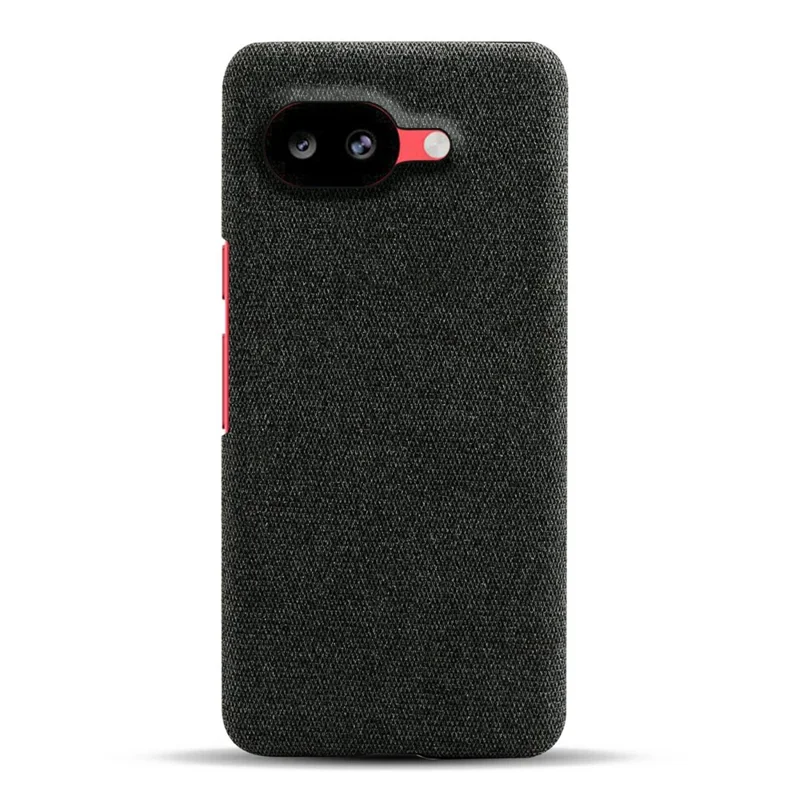 For Google Pixel 10a Phone Case Cloth Texture Anti-Scratch Protective PC Back Cover - Black
