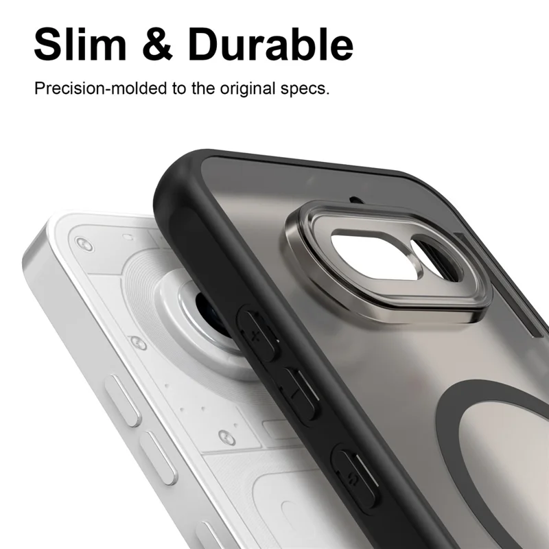 For Nothing Phone (4a) Magnetic Case Anti Drop PC + TPU Phone Cover - Black