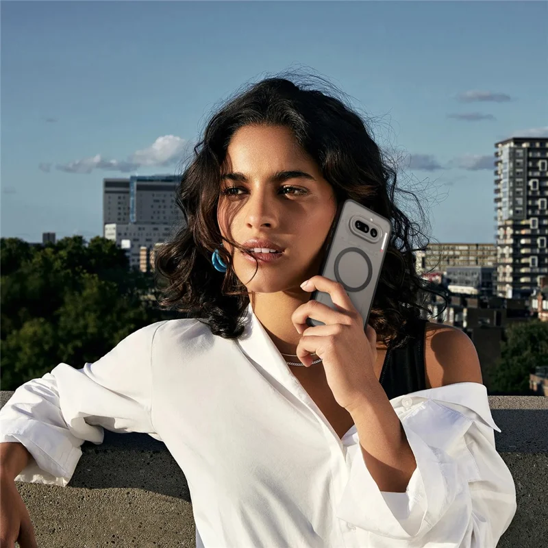 For Nothing Phone (4a) Magnetic Case Anti Drop PC + TPU Phone Cover - Black