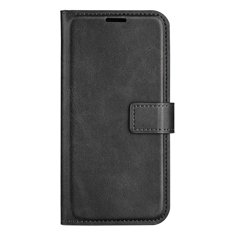 For Honor X8 5G PU Leder Kalbleder Textur Handyhülle Rundum-Schutz Ständer Wallet Magnetverschluss Abdeckung - Schwarz