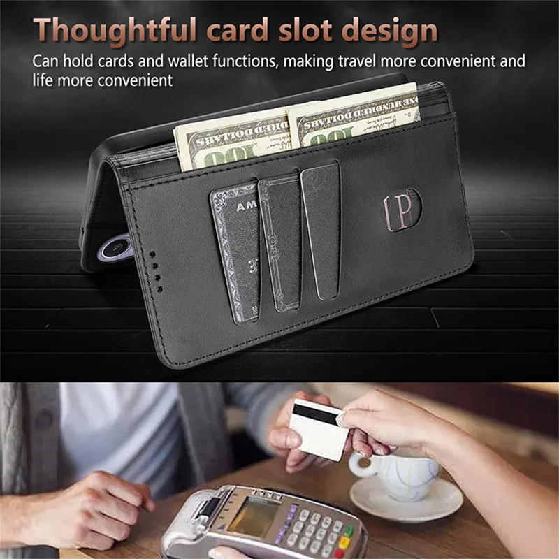 AZNS For Samsung Galaxy A27 Case PU Leather Wallet Phone Cover - Rose Gold