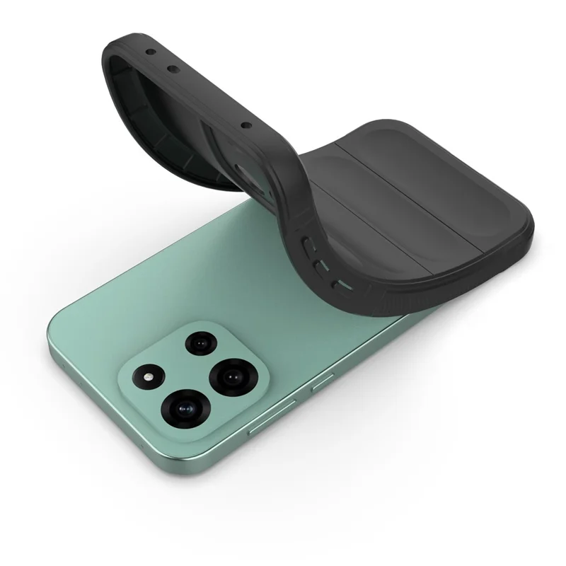 For OnePlus Turbo 6 5G Phone Case Anti-Drop Soft TPU Rugged Back Cover - Black