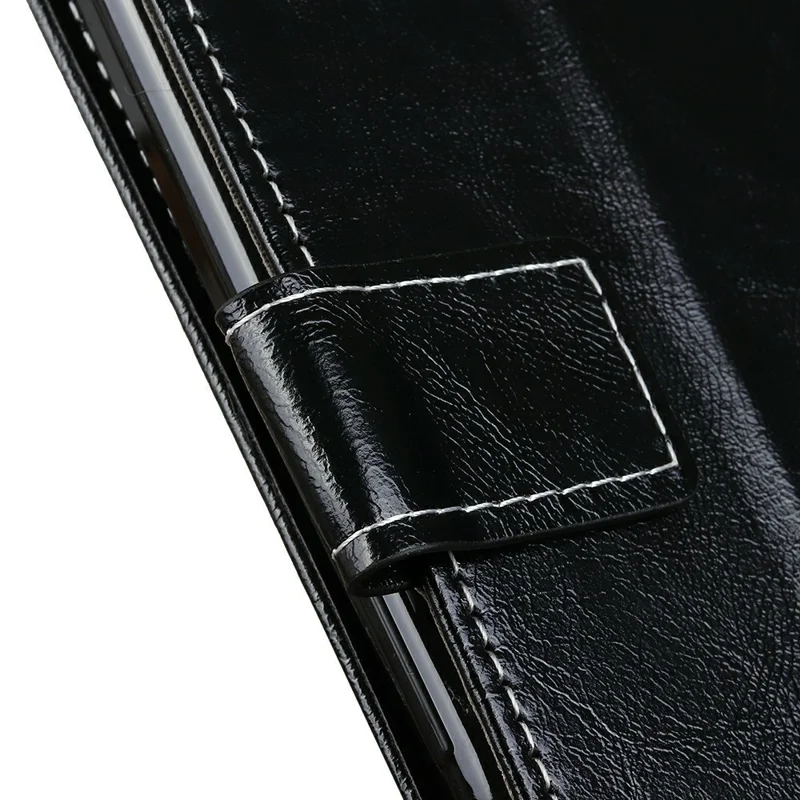 Case For Xiaomi Redmi A7 Pro 4G (171.56mm)  /  Poco C85x 5G Wallet Leather Phone Cover Crazy Horse Texture - Black