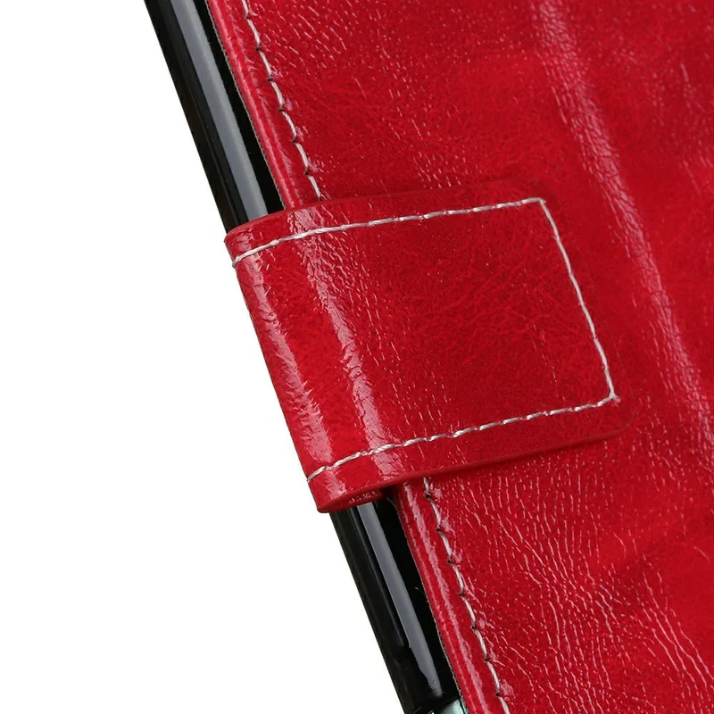 Case For Xiaomi Redmi A7 Pro 4G (171.56mm)  /  Poco C85x 5G Wallet Leather Phone Cover Crazy Horse Texture - Red