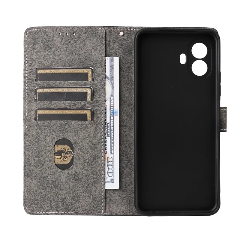 Custodia per TCL K70 SE 4G Portafoglio con Blocco RFID in Pelle PU Supporto con Cinturino - Nero