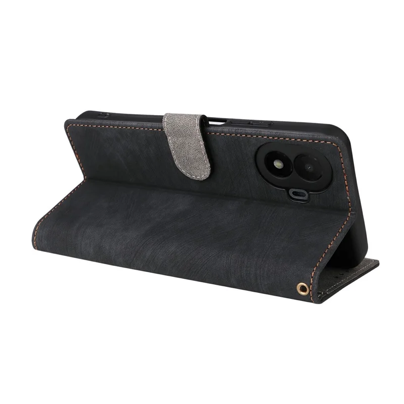 Custodia per TCL K70 SE 4G Portafoglio con Blocco RFID in Pelle PU Supporto con Cinturino - Nero