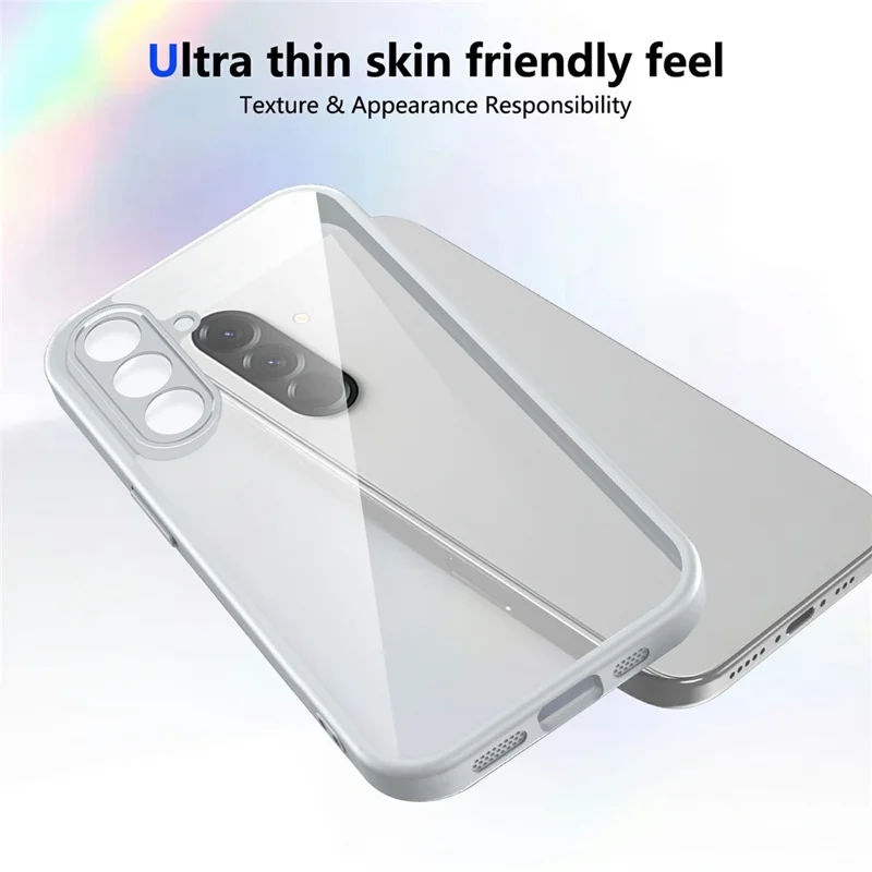 For Samsung Galaxy A27 Case Matte Skin Touch Clear PC + TPU Shockproof Phone Back Cover - White
