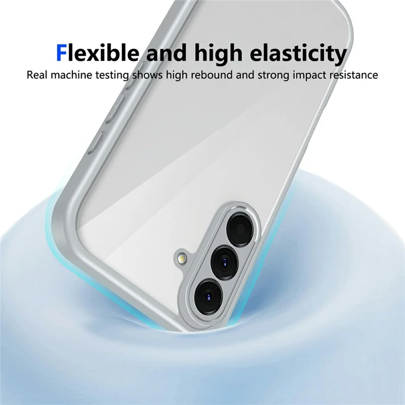 For Samsung Galaxy A27 Case Matte Skin Touch Clear PC + TPU Shockproof Phone Back Cover - White