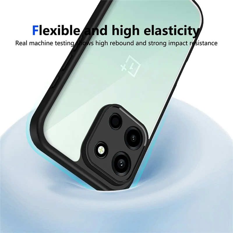 For OnePlus Nord 6 5G Case Matte Skin Touch Clear PC + TPU Shockproof Phone Back Cover - Black