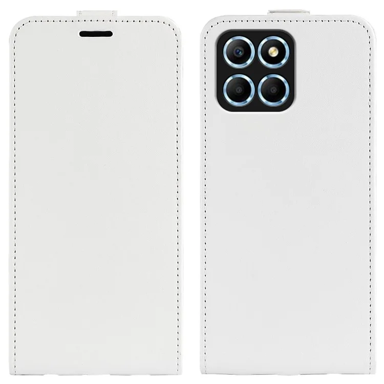 Für Ehren X8 5G Vertikaler Flip Crazy Horse Textur PU Leder -hülle Kartenhalter Magnetische Verschluss Handyabdeckung - Weiß