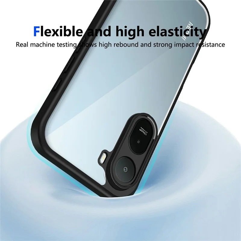 For Xiaomi Redmi A7 Pro 4G Case Matte Skin Touch Clear PC + TPU Shockproof Phone Back Cover - Black