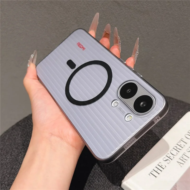 For Xiaomi Poco X8 Pro Max 5G / Redmi Turbo 5 Max 5G Magnetic Phone Case Matte Texture Shockproof Protective PC Cover - Black