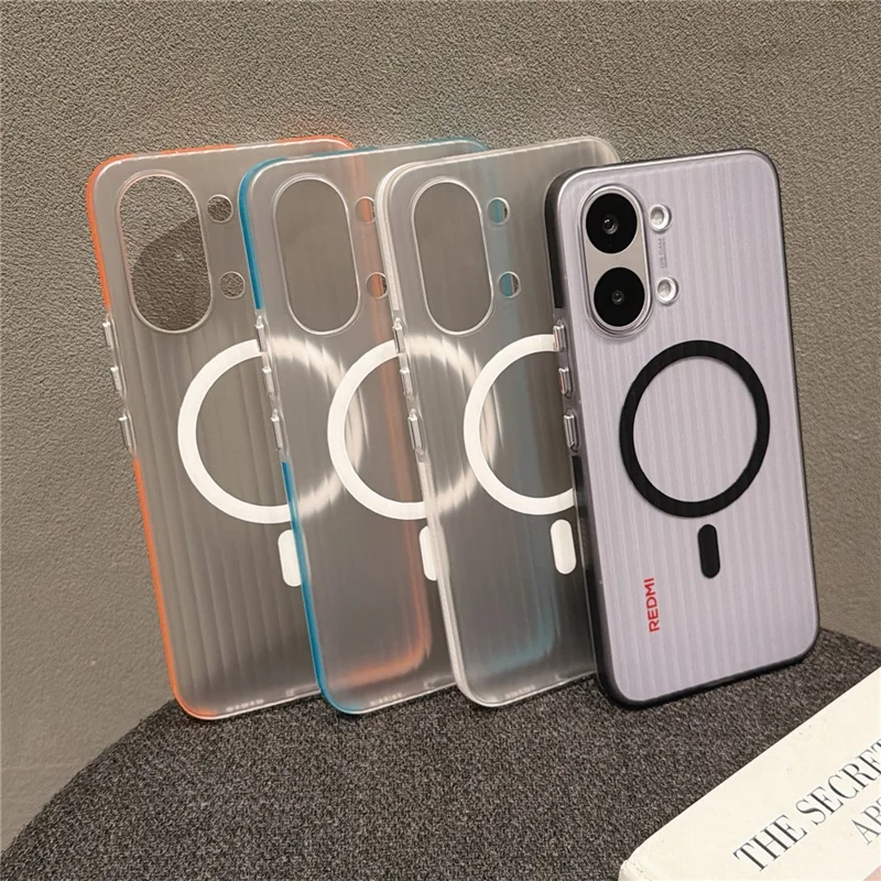 For Xiaomi Poco X8 Pro Max 5G / Redmi Turbo 5 Max 5G Magnetic Phone Case Matte Texture Shockproof Protective PC Cover - Black