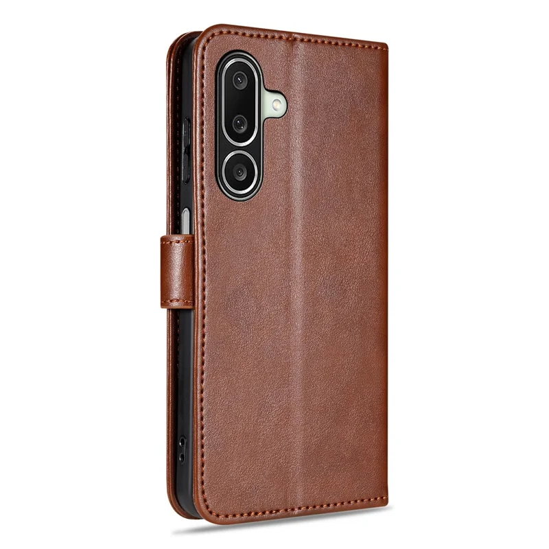 AZNS For Samsung Galaxy A27 Case Anti-Scratch PU Leather Stand Wallet Phone Cover - Brown