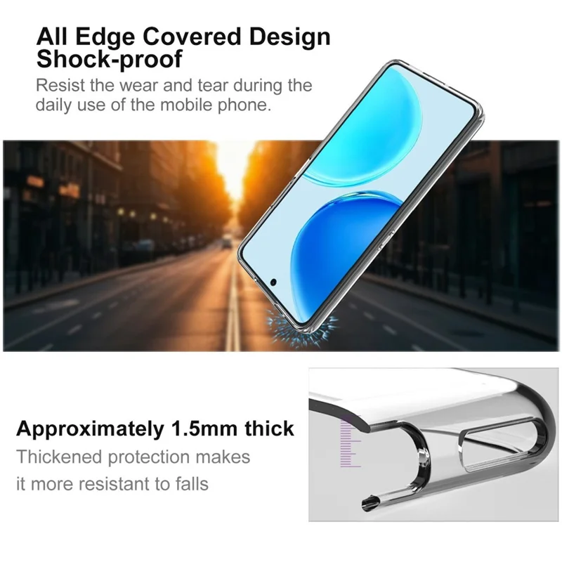 IMAK UX-10 Series pour Honor X8d 4G Coque de Téléphone Arrière Souple en TPU - Transparent