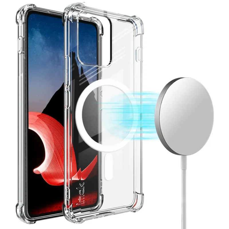 IMAK for Motorola ThinkPhone 5G Magnetic Case Airbag Shockproof Protection TPU Phone Cover - Transparent