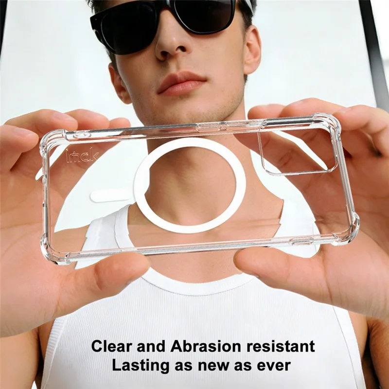 IMAK for Motorola ThinkPhone 5G Magnetic Case Airbag Shockproof Protection TPU Phone Cover - Transparent
