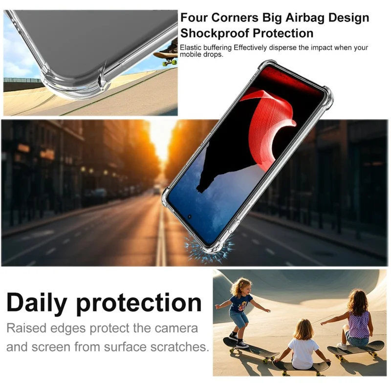 IMAK for Motorola ThinkPhone 5G Magnetic Case Airbag Shockproof Protection TPU Phone Cover - Transparent