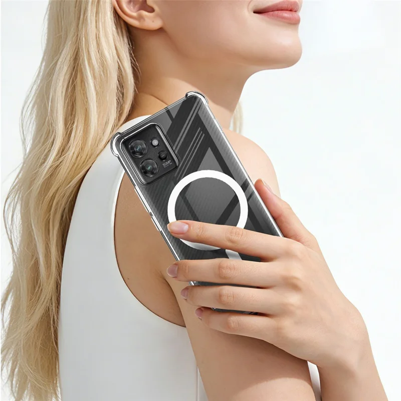 IMAK for Motorola ThinkPhone 5G Magnetic Case Airbag Shockproof Protection TPU Phone Cover - Transparent