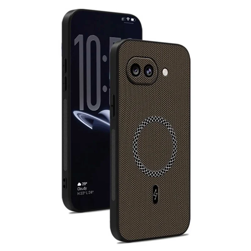 For Google Pixel 10a Case Triangle Texture PU Leather Shockproof Ultra Thin Cover - Brown