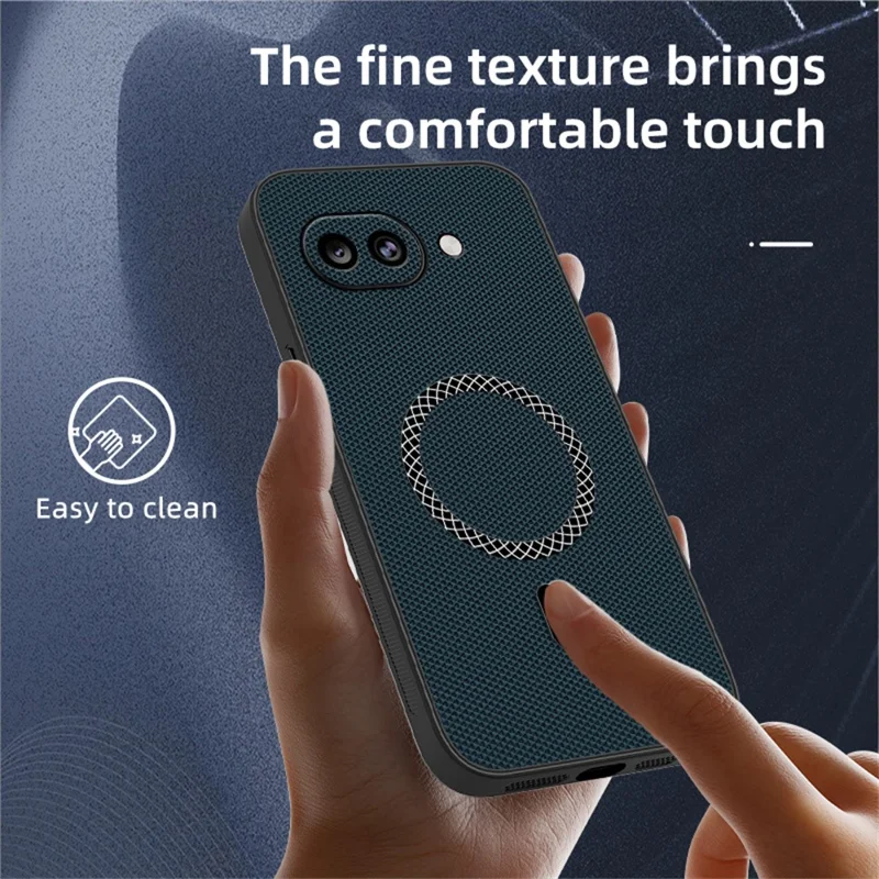 For Google Pixel 10a Case Triangle Texture PU Leather Shockproof Ultra Thin Cover - Brown