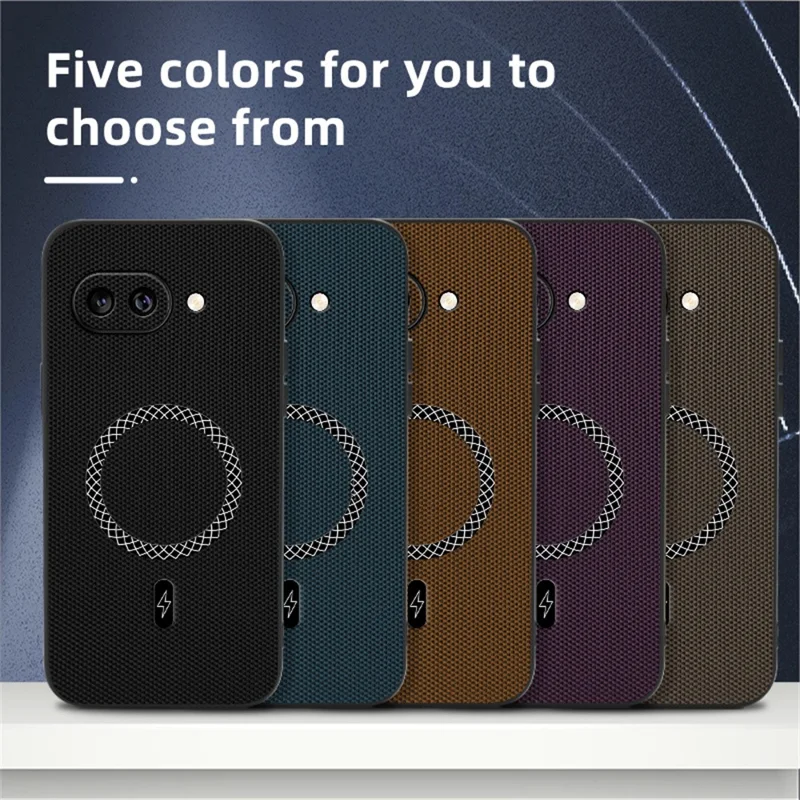 For Google Pixel 9a Case Triangle Texture PU Leather Shockproof Ultra Thin Cover - Brown