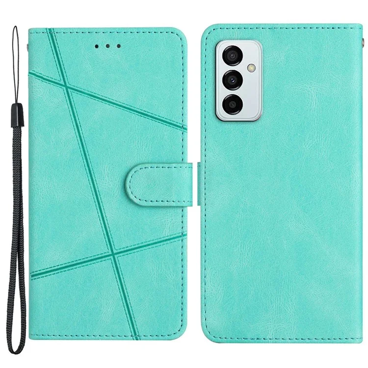 Stoßdämpfer Hülle Für Samsung Galaxy M52 5G Wallet Phone Hülle Crazy Horse Textur PU Leder Flip Cover Mit Riemen / Stand - Grün