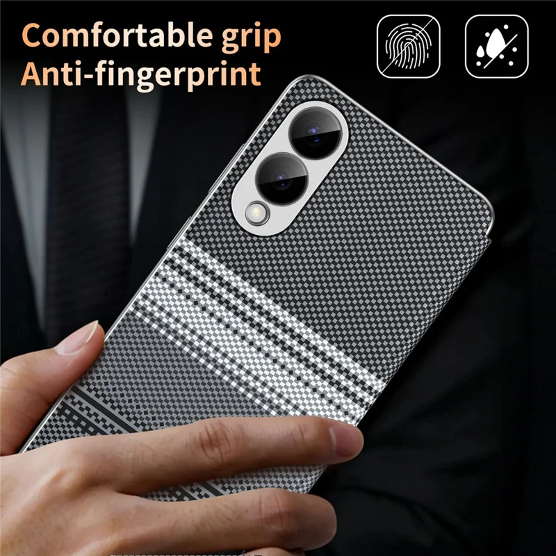 Чехол для Samsung Galaxy S25 Edge с окошком, слотом для карт, градиентным цветом, клетчатым узором, кожаный чехол - Черный