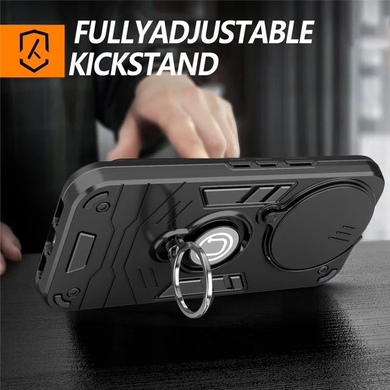 For Google Pixel 10a Case Slide Camshield Kickstand PC + TPU Phone Cover - Blue