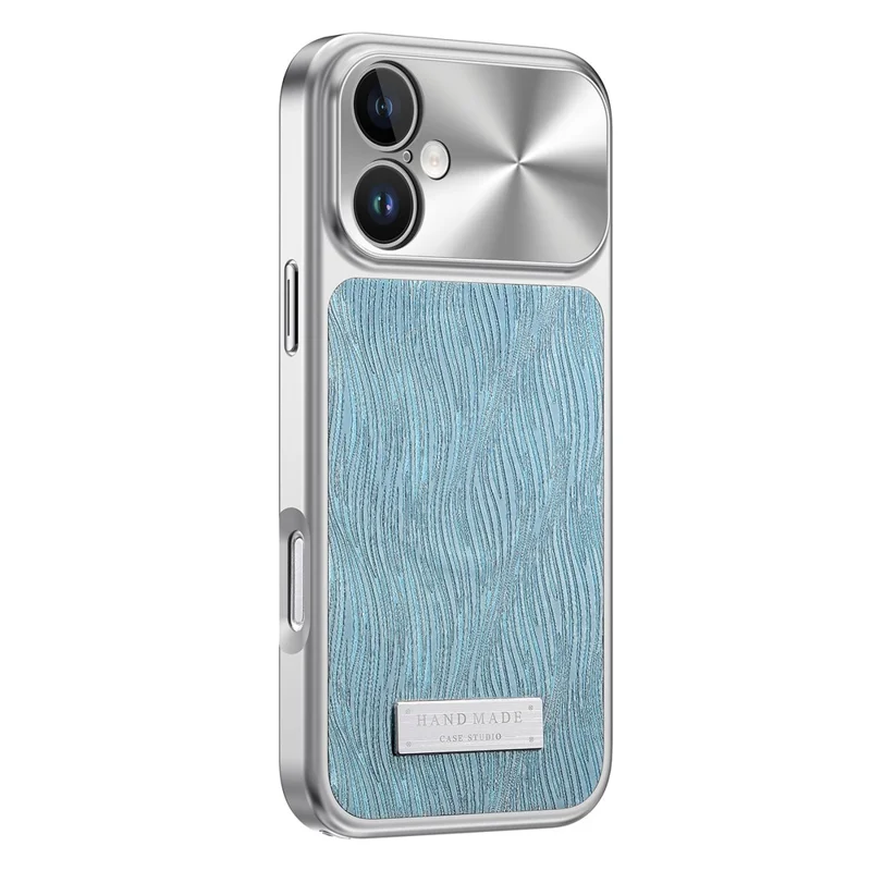 For iPhone 17 Magnetic Case Flowing Water Ripple TPU+PC Shockproof Phone Cover Compatible With Magsafe - Blue