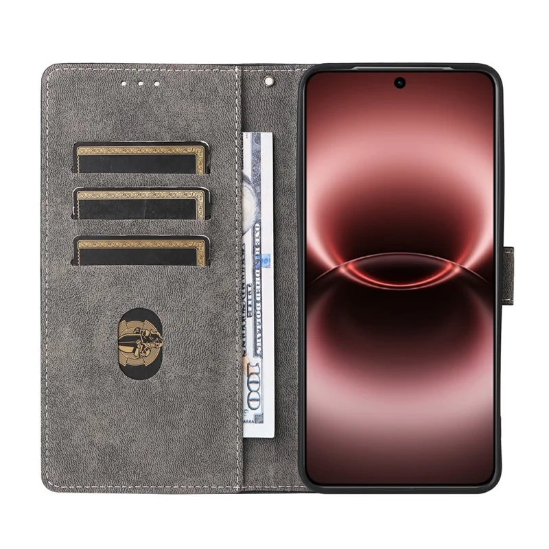 For vivo X300 Ultra 5G Case Wallet RFID Blocking PU Leather Phone Cover Stand with Strap - Black
