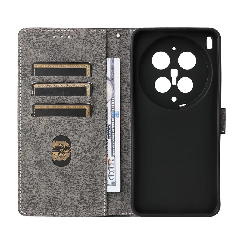 For vivo X300 Ultra 5G Case Wallet RFID Blocking PU Leather Phone Cover Stand with Strap - Black