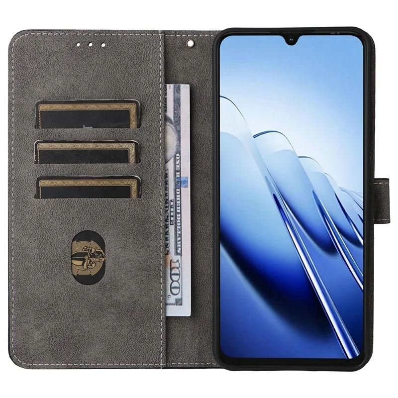 For Blackview Wave 10 Case Wallet RFID Blocking PU Leather Phone Cover Stand with Strap - Black