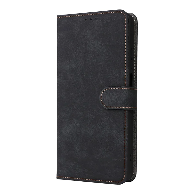 For Blackview Wave 10 Case Wallet RFID Blocking PU Leather Phone Cover Stand with Strap - Black