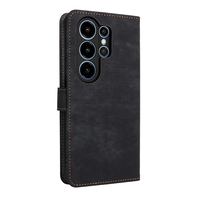 For Blackview Wave 10 Case Wallet RFID Blocking PU Leather Phone Cover Stand with Strap - Black