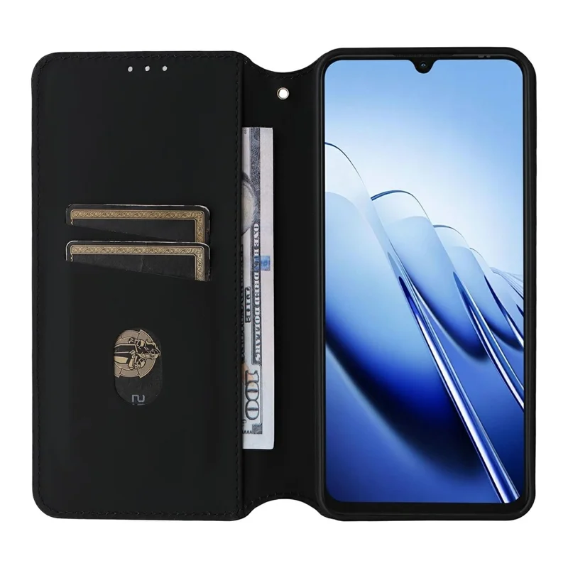 For Blackview Wave 10 Case Wallet Rhombus Imprinted PU Leather Phone Cover - Silver