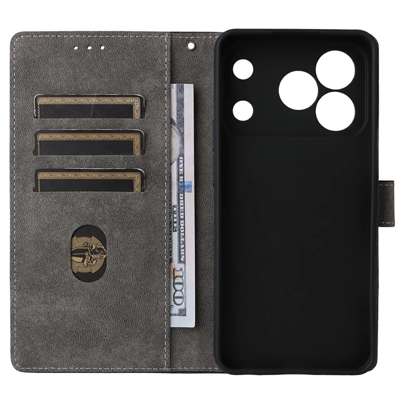 For Blackview Wave 7C Case Wallet RFID Blocking PU Leather Phone Cover Stand with Strap - Black