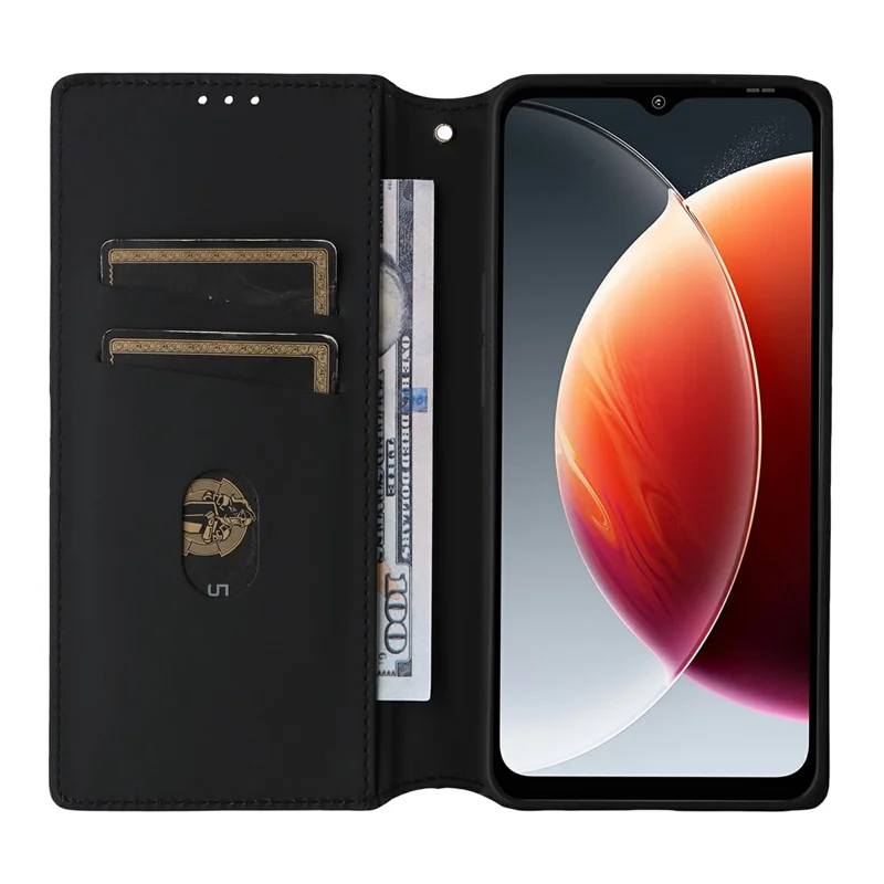 For Blackview Wave 7C Case Wallet Rhombus Imprinted PU Leather Phone Cover - Silver