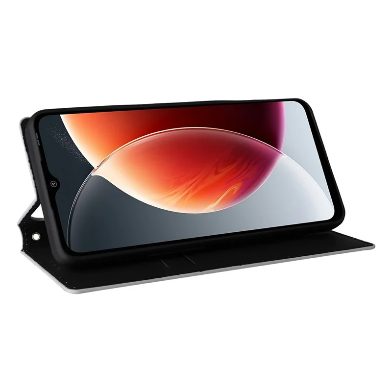 For Blackview Wave 7C Case Wallet Rhombus Imprinted PU Leather Phone Cover - Silver