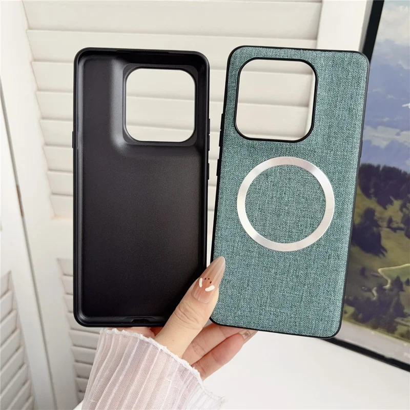 För Motorola Edge 70 Ultra 5G Magnetisk Skal Slag- och Stötsäkert TPU + Tyg Bakre Hölje - Grön