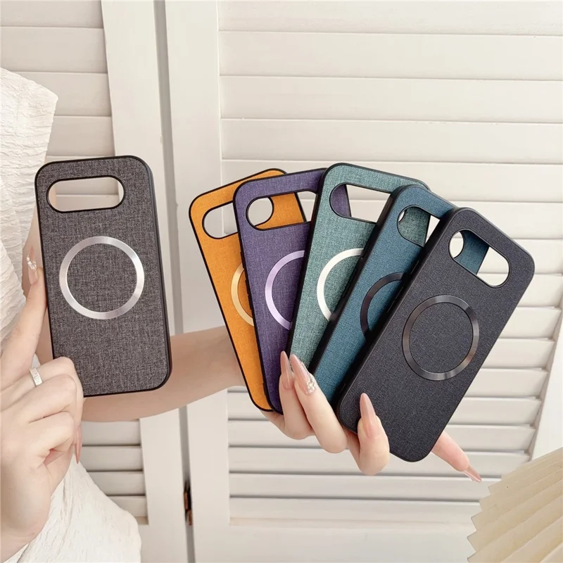 For Google Pixel 10a Magnetic Case Drop-Proof TPU + Cloth Back Phone Cover - Purple