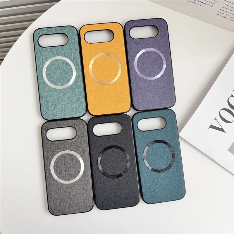 For Google Pixel 10a Magnetic Case Drop-Proof TPU + Cloth Back Phone Cover - Purple