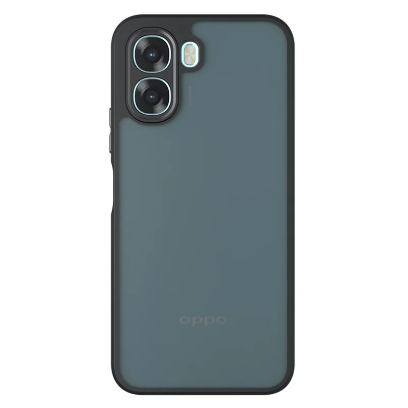 For Oppo A6x 4G  /  A6x 5G Case Skin-Touch TPU + PC Matte Phone Back Cover - Transparent Black