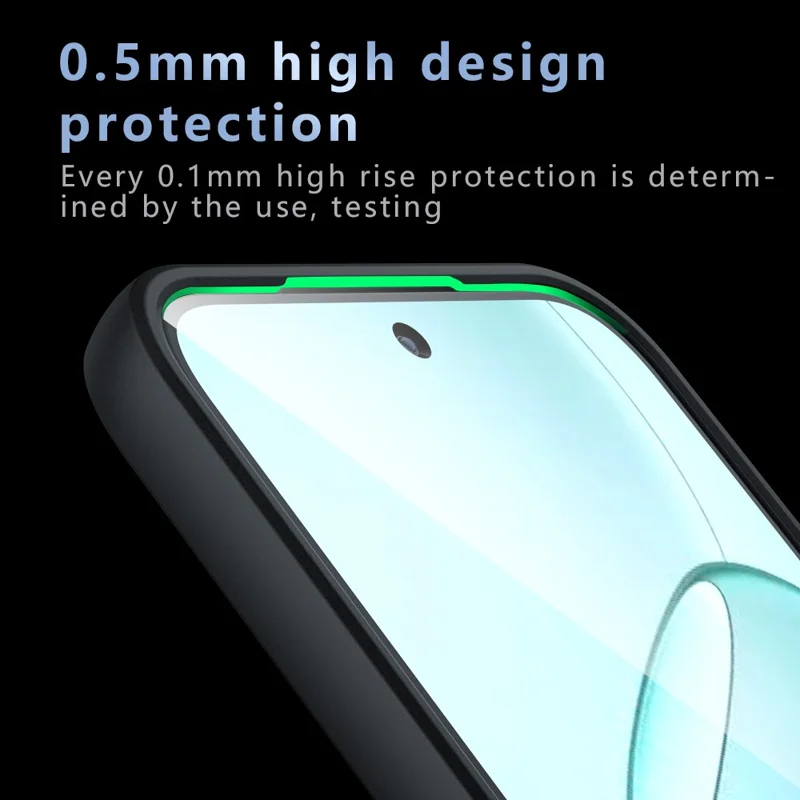 For Oppo A6x 4G  /  A6x 5G Case Skin-Touch TPU + PC Matte Phone Back Cover - Transparent Black