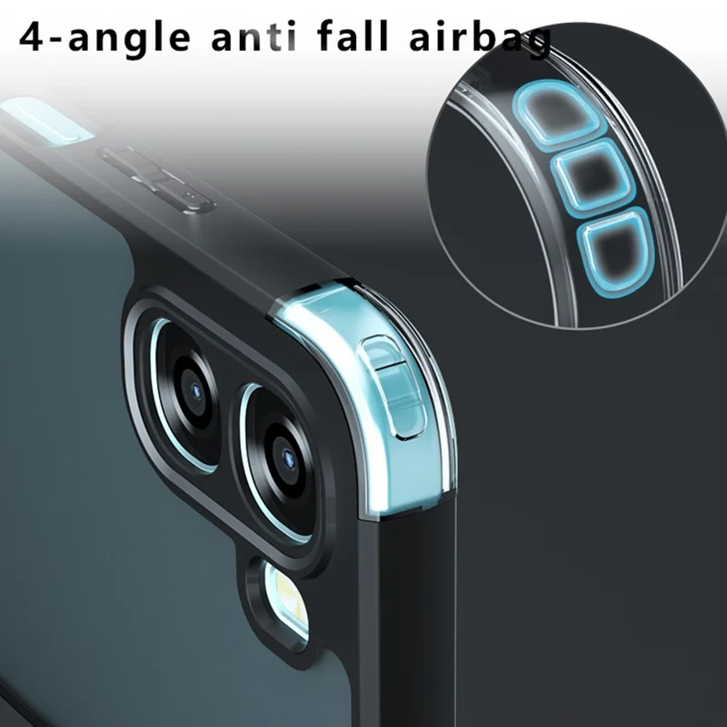 For Oppo A6x 5G  /  A6x 4G Case TPU + PC Shockproof Phone Cover - Transparent