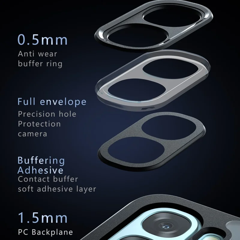 For Oppo A6x 5G  /  A6x 4G Case TPU + PC Shockproof Phone Cover - Transparent
