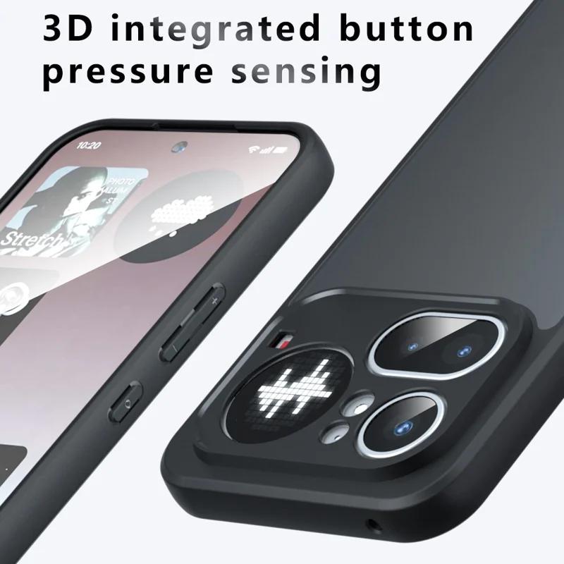 For Nothing Phone (4a) Pro Case Skin-Touch TPU + PC Matte Phone Back Cover - Transparent Black