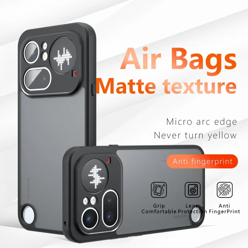 For Nothing Phone (4a) Pro Case Skin-Touch TPU + PC Matte Phone Back Cover - Transparent Black